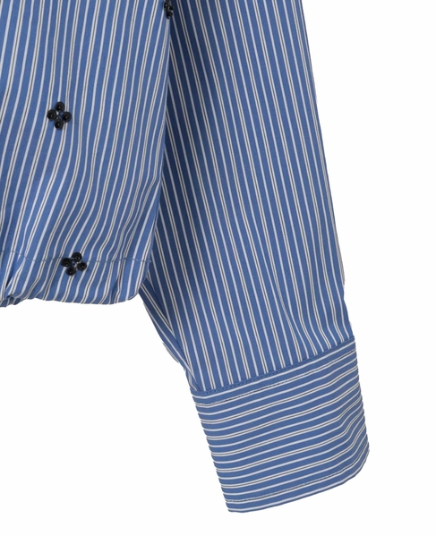 ビジュー付裾ドローストリングブラウス 詳細画像 ブルー系その他 14