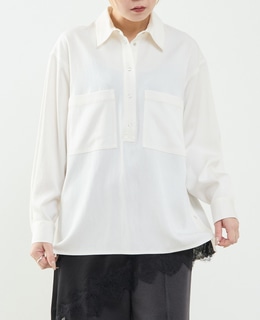 サイドスリットデニムシャツ