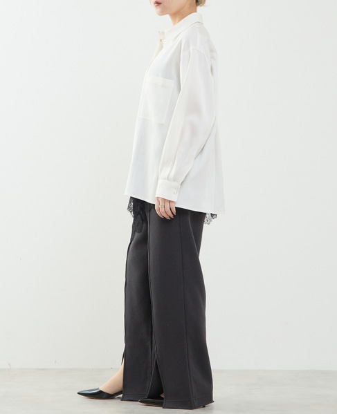 サイドスリットデニムシャツ 詳細画像 ホワイト 7