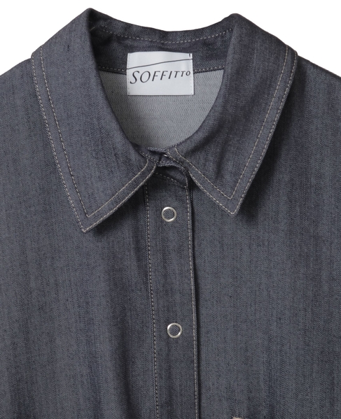 サイドスリットデニムシャツ 詳細画像 インディゴブルー 12