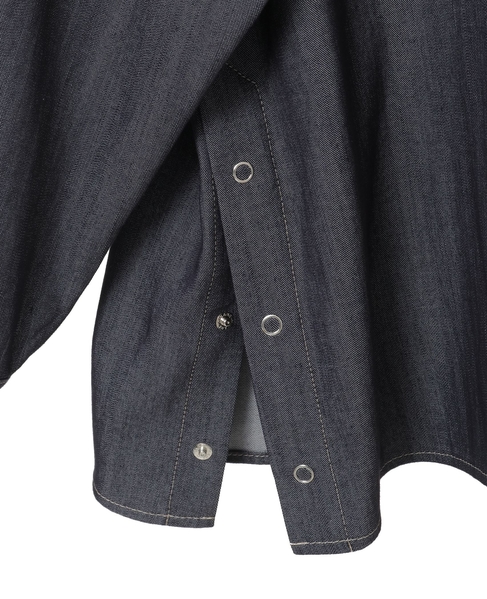 サイドスリットデニムシャツ 詳細画像 インディゴブルー 16