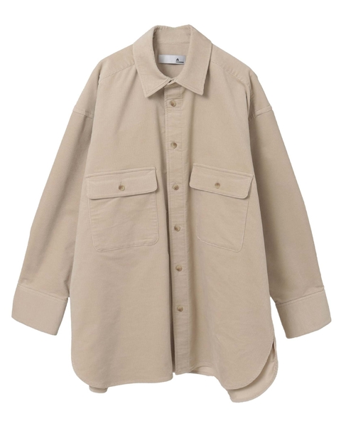 【A_/エース】コーデュロイオーバーシャツ 詳細画像 グレイッシュベージュ 10