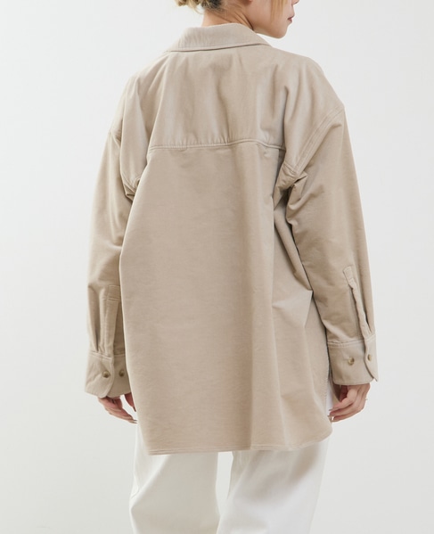 【A_/エース】コーデュロイオーバーシャツ 詳細画像 グレイッシュベージュ 3