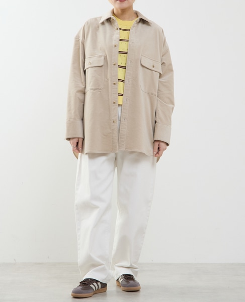 【A_/エース】コーデュロイオーバーシャツ 詳細画像 グレイッシュベージュ 5