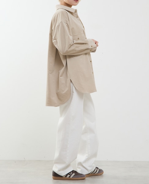 【A_/エース】コーデュロイオーバーシャツ 詳細画像 グレイッシュベージュ 6