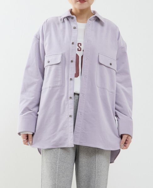 【A_/エース】コーデュロイオーバーシャツ 詳細画像 ラベンダー 1