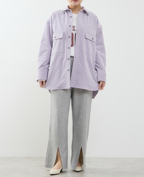【A_/エース】コーデュロイオーバーシャツ 詳細画像 ラベンダー 4
