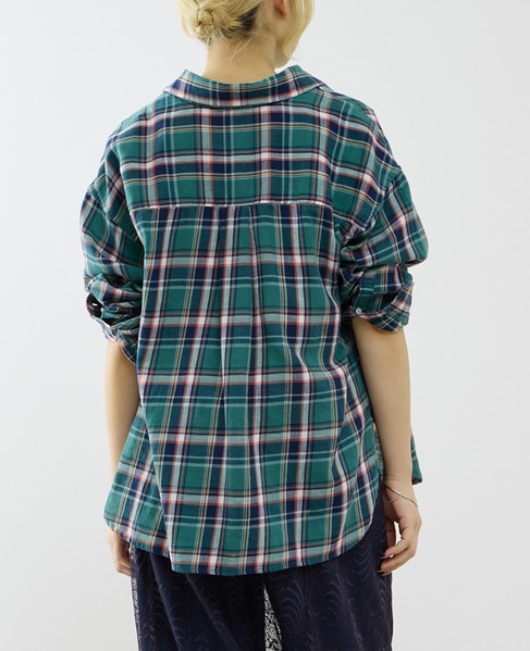 ビックチェックシャツ 詳細画像 グリーン系その他 3