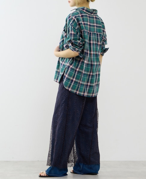 ビックチェックシャツ 詳細画像 グリーン系その他 6