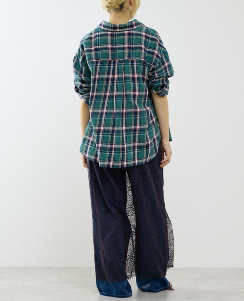 ビックチェックシャツ 詳細画像 グリーン系その他 7