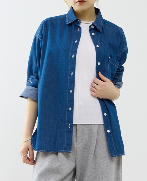 ビックチェックシャツ 詳細画像 インディゴブルー 1