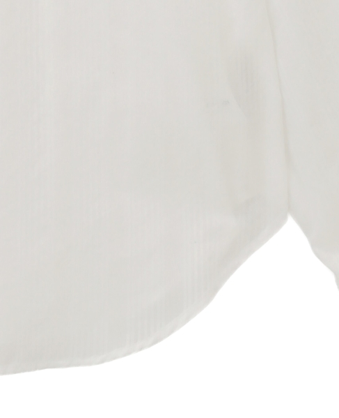 オーガニックコットンレースアップストライプブラウス 詳細画像 ホワイト 12