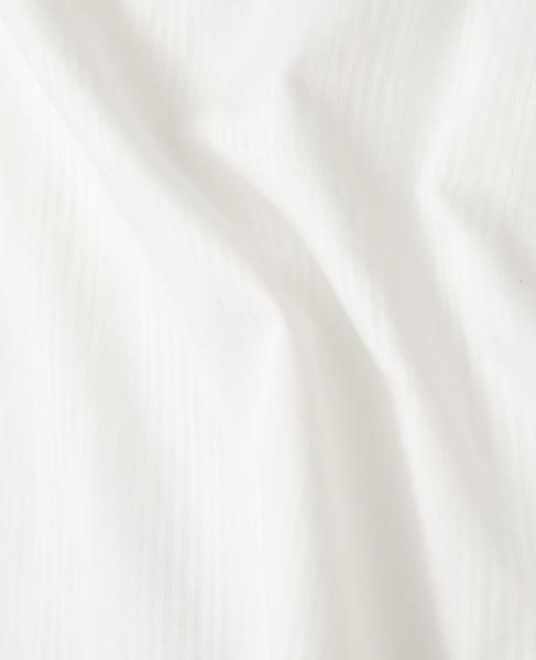 オーガニックコットンレースアップストライプブラウス 詳細画像 ホワイト 14