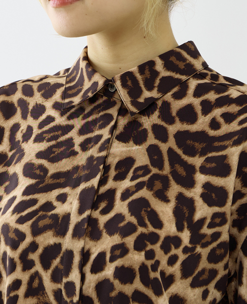 【A_/エース】オリジナルレオパード柄パフブラウス 詳細画像 ベージュ 10
