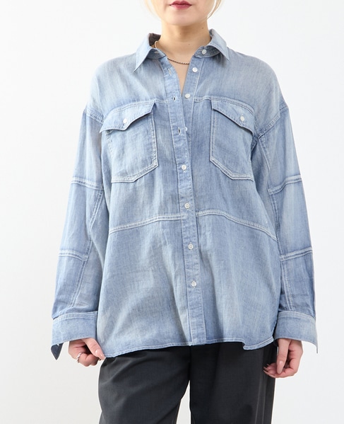シアーデニムシャツ 詳細画像 ケミカルウォッシュ 1