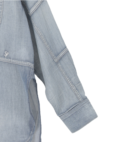 シアーデニムシャツ 詳細画像 ケミカルウォッシュ 12