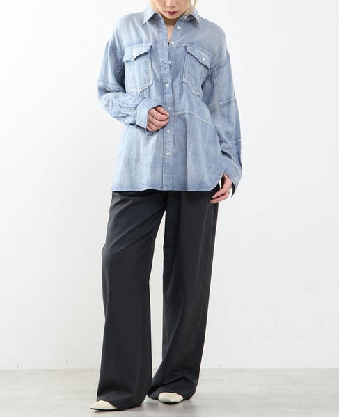 シアーデニムシャツ 詳細画像 ケミカルウォッシュ 4