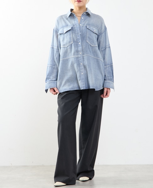 シアーデニムシャツ 詳細画像 ケミカルウォッシュ 5