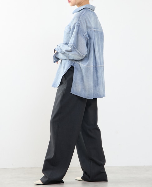 シアーデニムシャツ 詳細画像 ケミカルウォッシュ 6