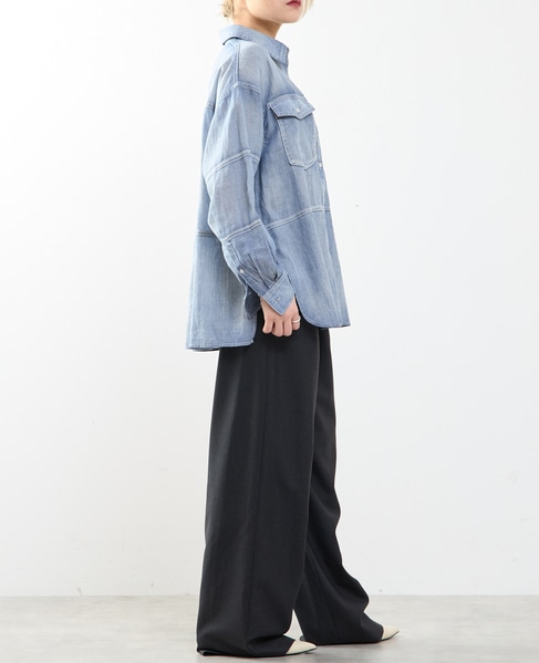 シアーデニムシャツ 詳細画像 ケミカルウォッシュ 7