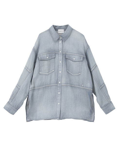 シアーデニムシャツ 詳細画像 ケミカルウォッシュ 9