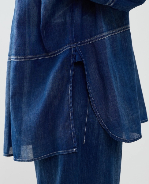 シアーデニムシャツ 詳細画像 インディゴブルー 16