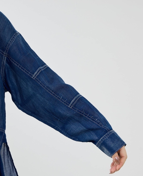 シアーデニムシャツ 詳細画像 インディゴブルー 18