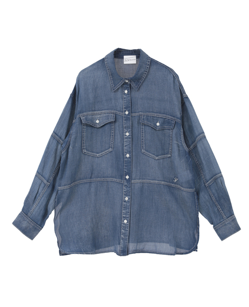 シアーデニムシャツ 詳細画像 インディゴブルー 20