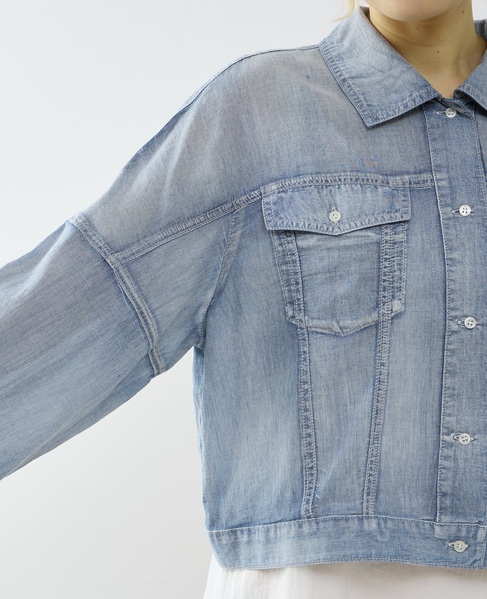 シアーGジャン型デニムシャツ 詳細画像 ケミカルウォッシュ 12