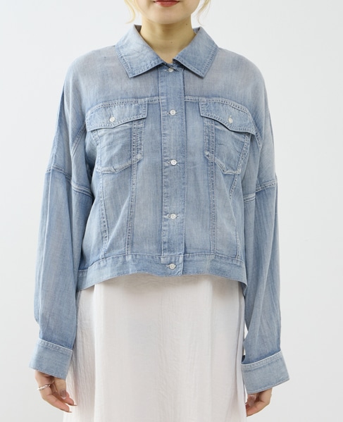 シアーGジャン型デニムシャツ 詳細画像 ケミカルウォッシュ 14