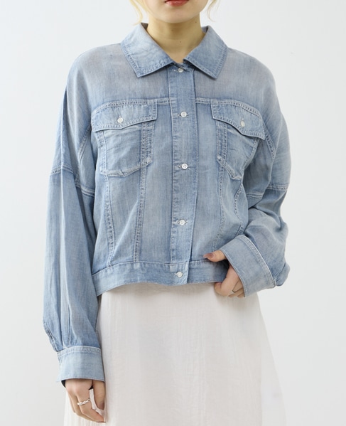 シアーGジャン型デニムシャツ 詳細画像 ケミカルウォッシュ 15