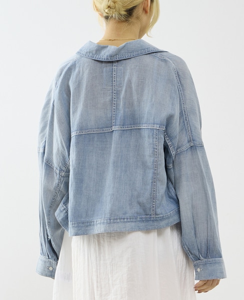 シアーGジャン型デニムシャツ 詳細画像 ケミカルウォッシュ 3