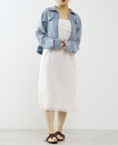 シアーGジャン型デニムシャツ 詳細画像 ケミカルウォッシュ 5