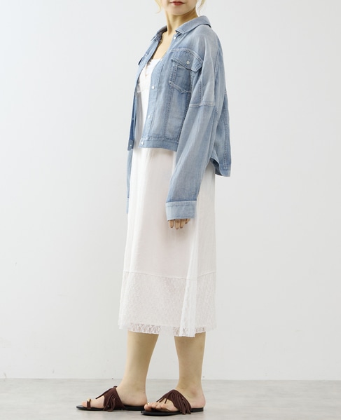 シアーGジャン型デニムシャツ 詳細画像 ケミカルウォッシュ 8