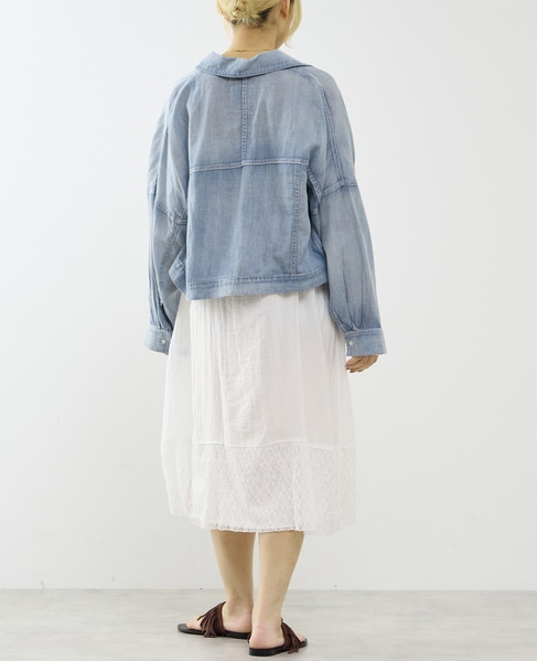 シアーGジャン型デニムシャツ 詳細画像 ケミカルウォッシュ 9