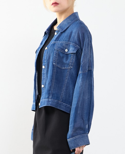 シアーGジャン型デニムシャツ 詳細画像 インディゴブルー 2