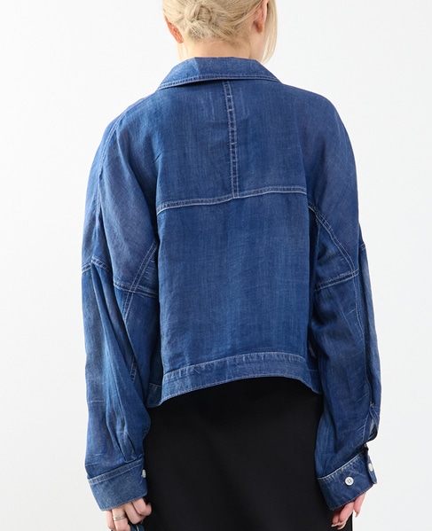 シアーGジャン型デニムシャツ 詳細画像 インディゴブルー 3