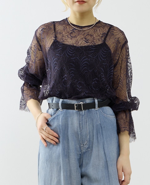 レースブラウス 詳細画像 ネイビー 1