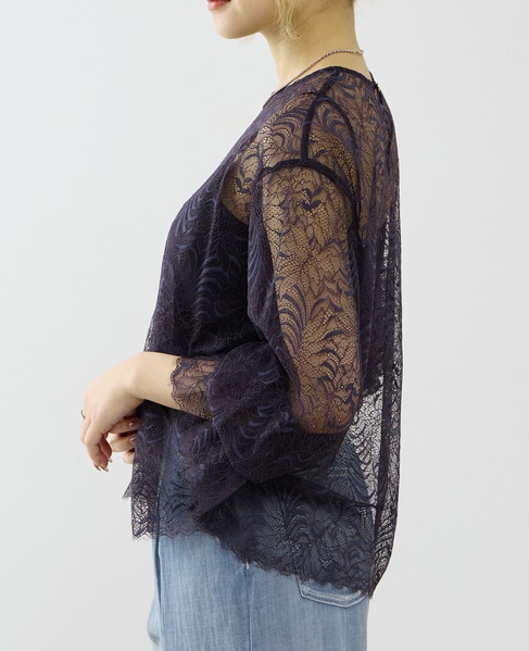 レースブラウス 詳細画像 ネイビー 12