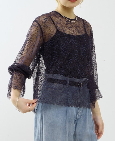 レースブラウス 詳細画像 ネイビー 18