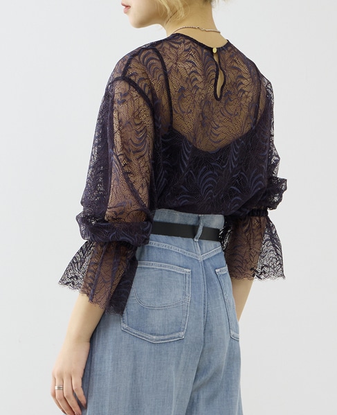 レースブラウス 詳細画像 ネイビー 2