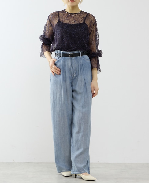 レースブラウス 詳細画像 ネイビー 5