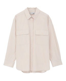 【A_/エース】チェック/ストライプポケットシャツ