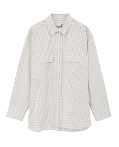 【A_/エース】チェック/ストライプポケットシャツ 詳細画像 ブラウン系その他 1