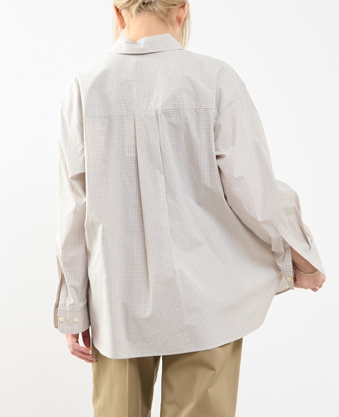 【A_/エース】チェック/ストライプポケットシャツ 詳細画像 ブラウン系その他 3