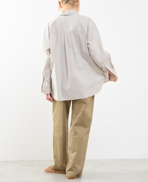 【A_/エース】チェック/ストライプポケットシャツ 詳細画像 ブラウン系その他 7