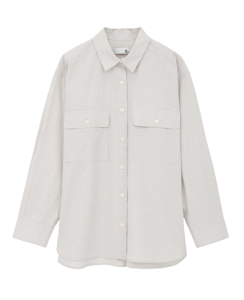 【A_/エース】チェック/ストライプポケットシャツ 詳細画像 ブラウン系その他 8