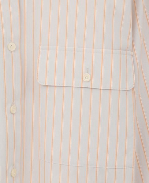 【A_/エース】チェック/ストライプポケットシャツ 詳細画像 オレンジ系その他 7