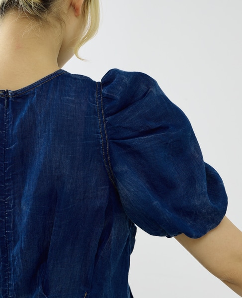 【A_/エース】シアーデニムパフブラウス 詳細画像 インディゴブルー 13