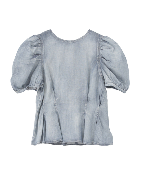 【A_/エース】シアーデニムパフブラウス 詳細画像 インディゴブルー 16